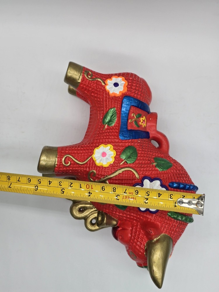 Pucara Bull–Peruvian HandPainted Ceramic Decor – Prosperity & Protection