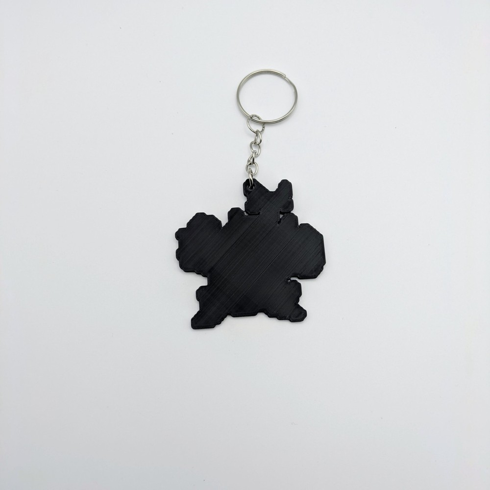 Heracross - Pokemon Keychain Pixel Art - Gold