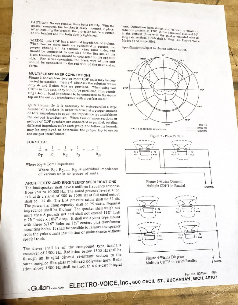 Electrovoice CDP847 horn