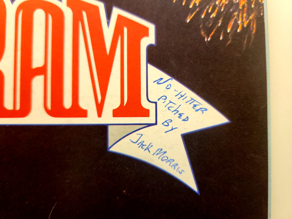 4/7/84 JACK MORRIS NO-HITTER PROGRAM at Chicago White Sox SCORED