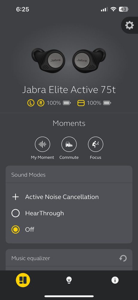 Jabra Elite Active 75t True Bluetooth Wireless REPLACEMENT RIGHT EARBUD - Tested