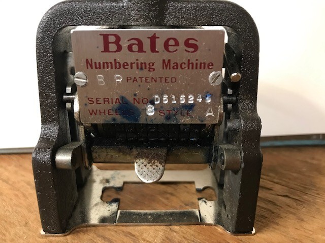 Bates Numbering Machine Numeroteur