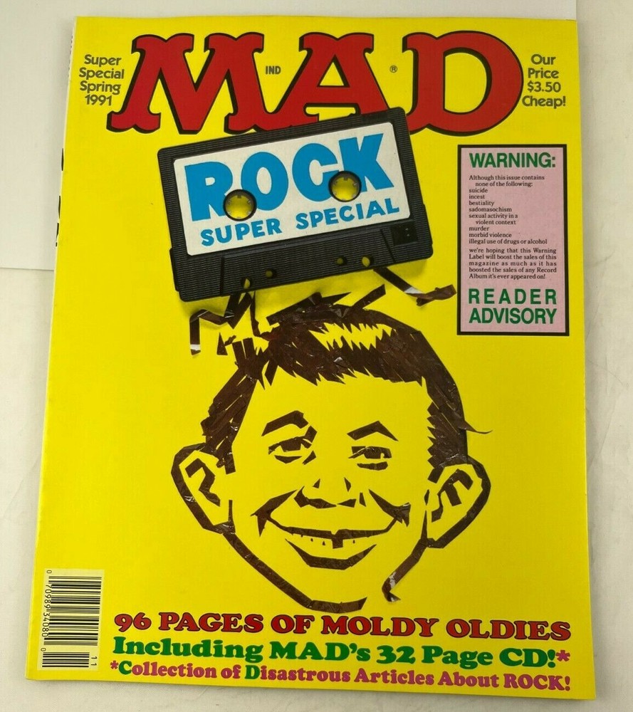 MAD Magazine Rock Super Special Spring 1991 #74, Excellent Condition