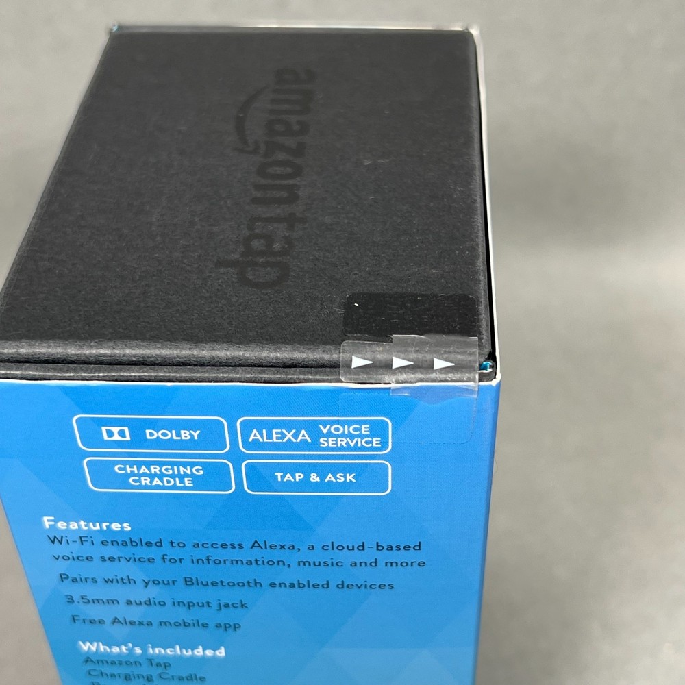 AMAZON Echo TAP Black Alexa-Enabled Portable Wireless Bluetooth Speaker - NEW