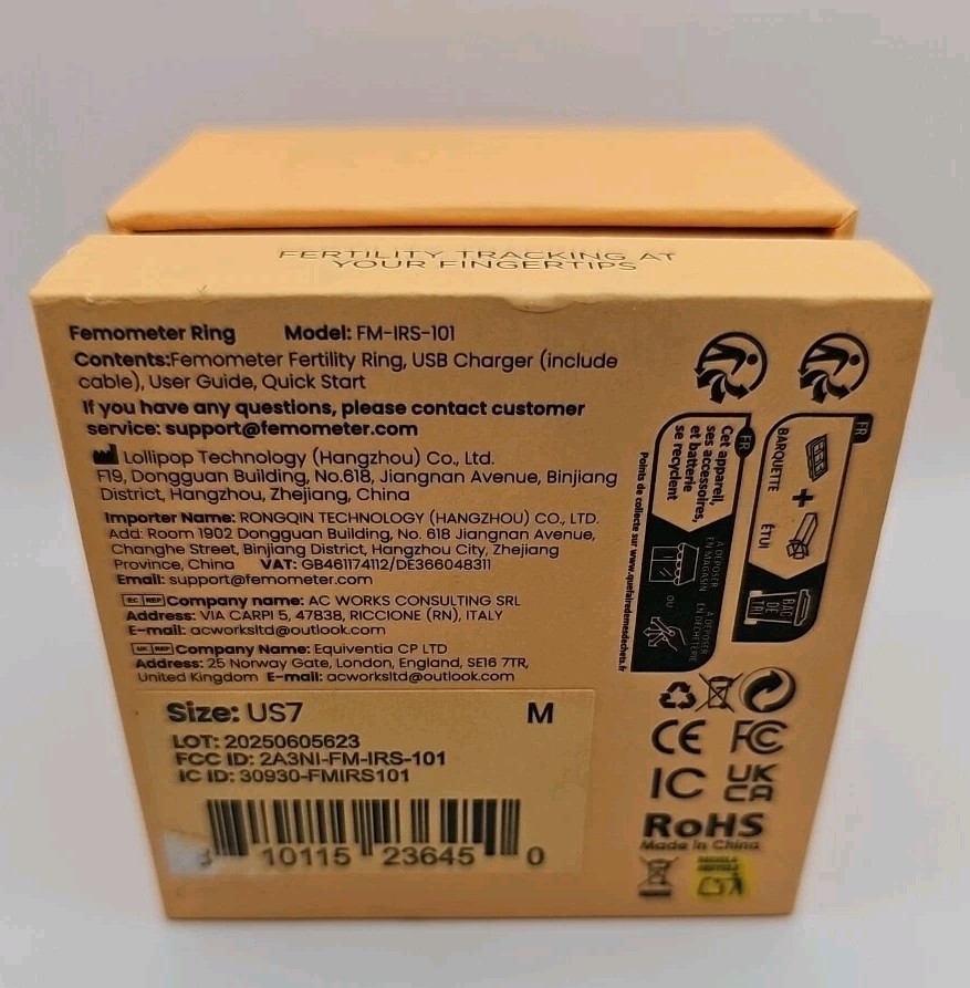 Femometer Smart Ring Gen1 Size 7