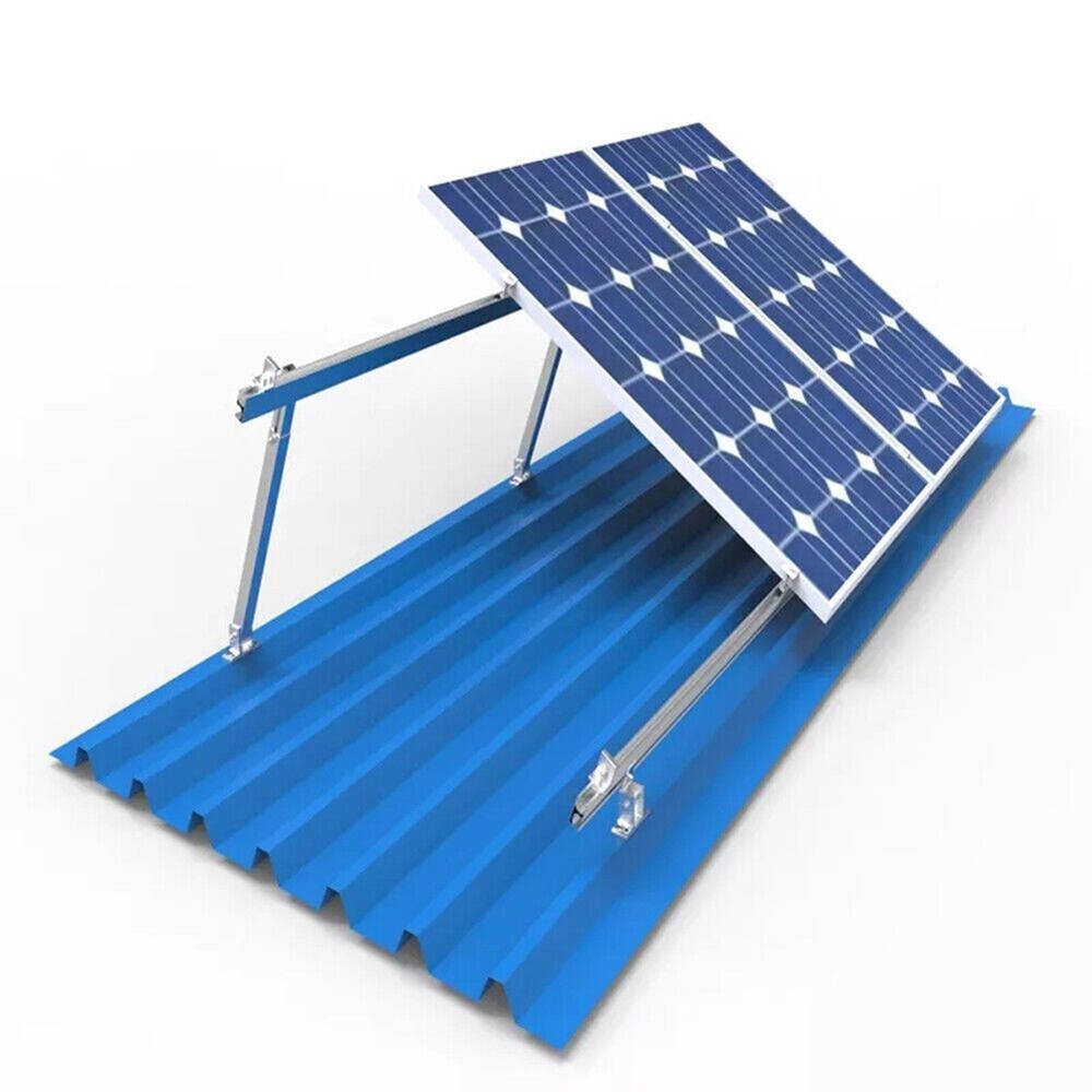 Solar Panel Rotatable Elevation With Angle Bracket Roof Mounting Attachment
