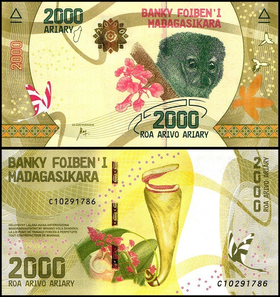 Madagascar 2000 Ariary, 2017 ND, P-101a.1, UNC
