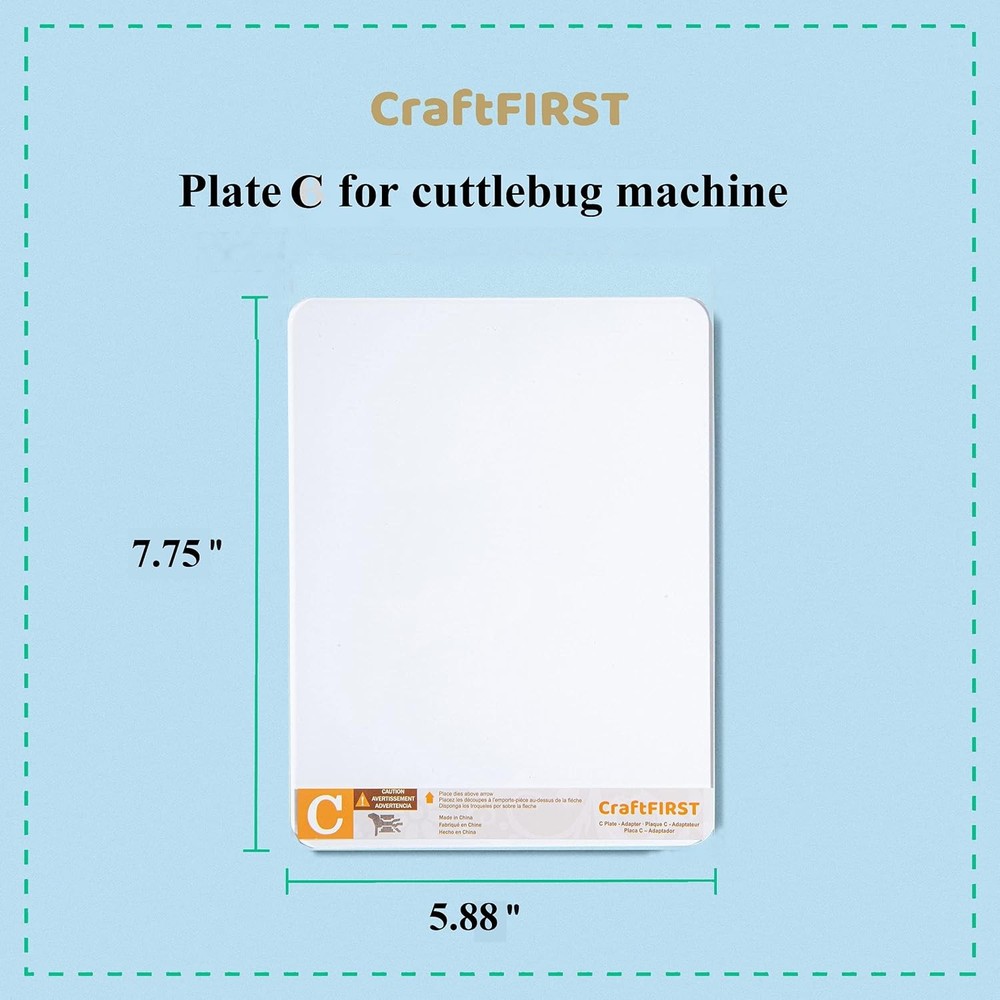 Plate C Compatible with Cuttlebug Die Cutting Machine 5.87X7.75″ 1 Plate