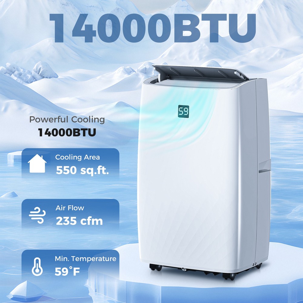 HOMCOM 12000 BTU Portable Air Conditioner with Dehumidifier & Fan, AC Unit