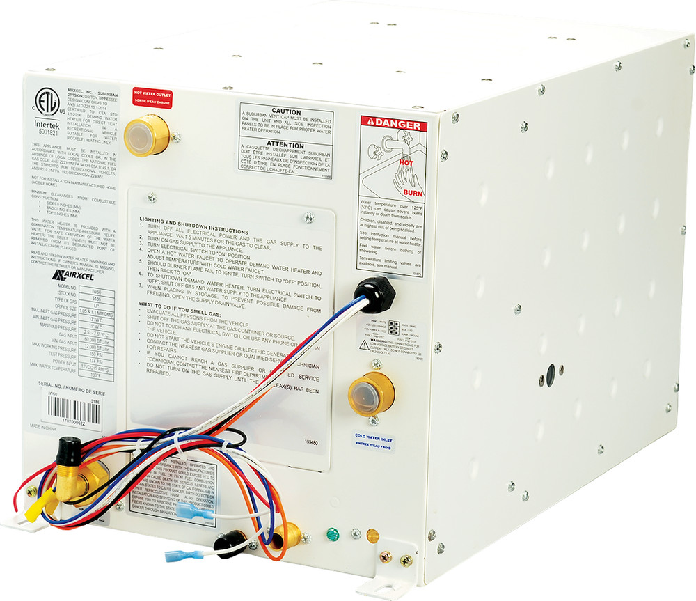 Suburban Mfg 5280A Water Heater Model IW60RL 60,000 BTU