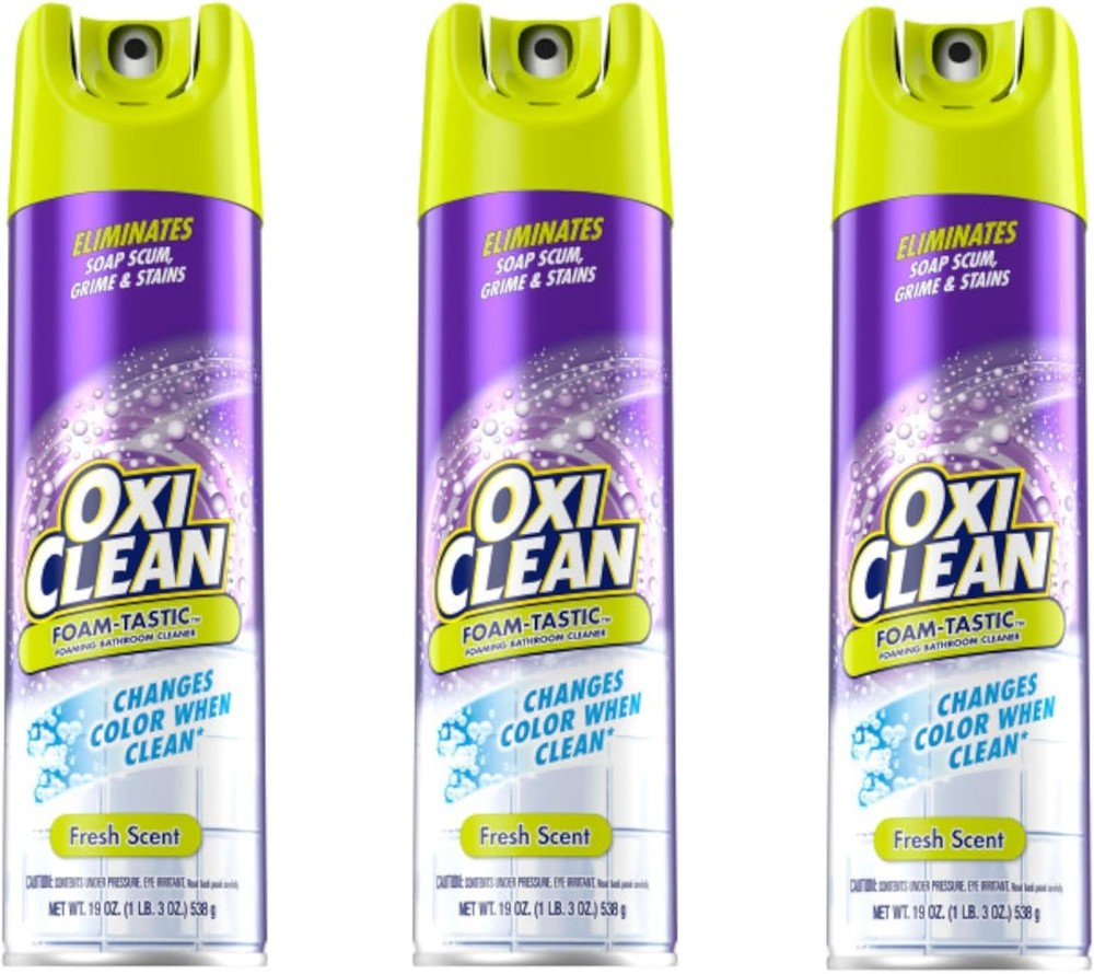 OxiClean Foam Tastic Cleaner Spray 19 Oz Pack 3 for Home Use