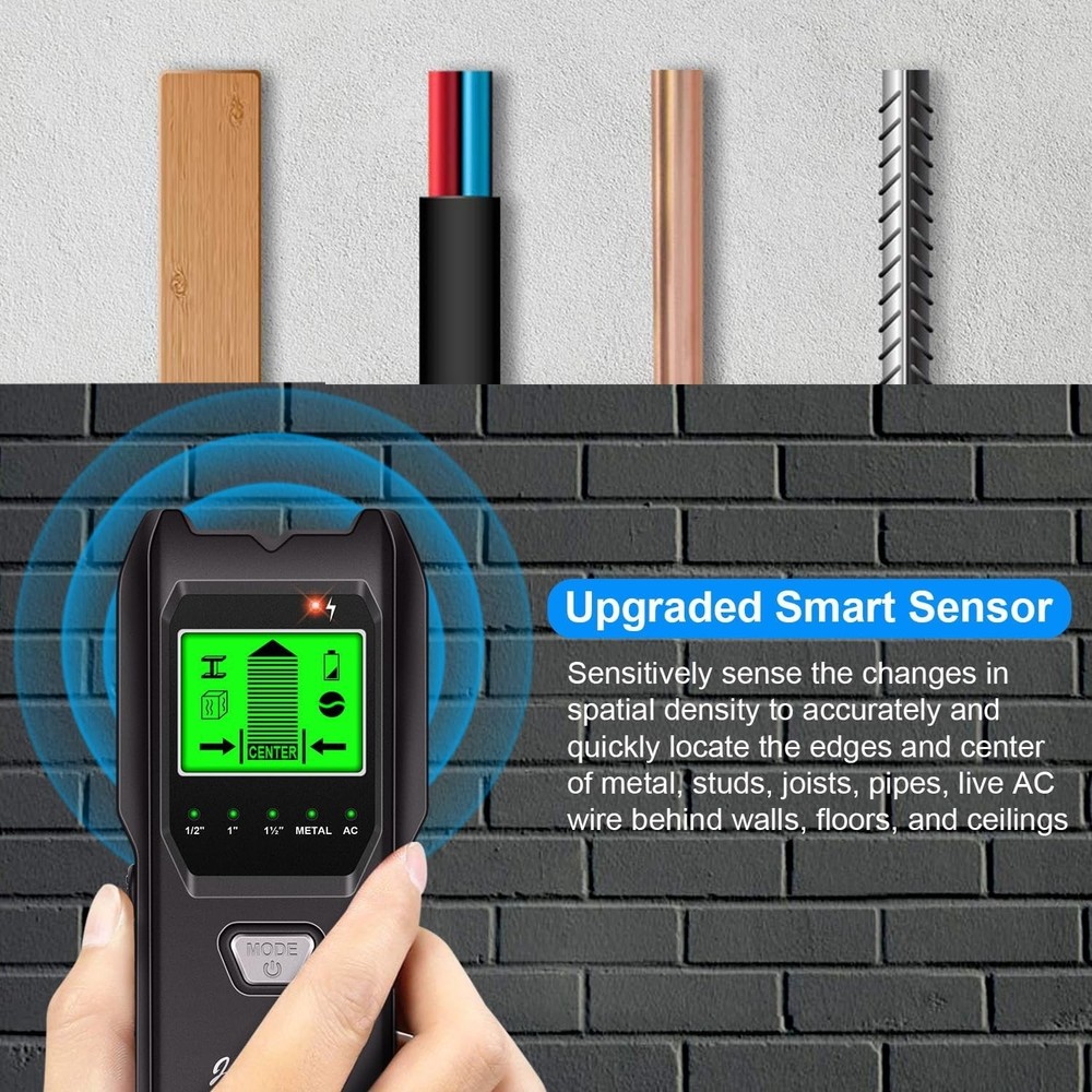 5 in 1 Multifunction Stud Detector - Accurate Center & Edge