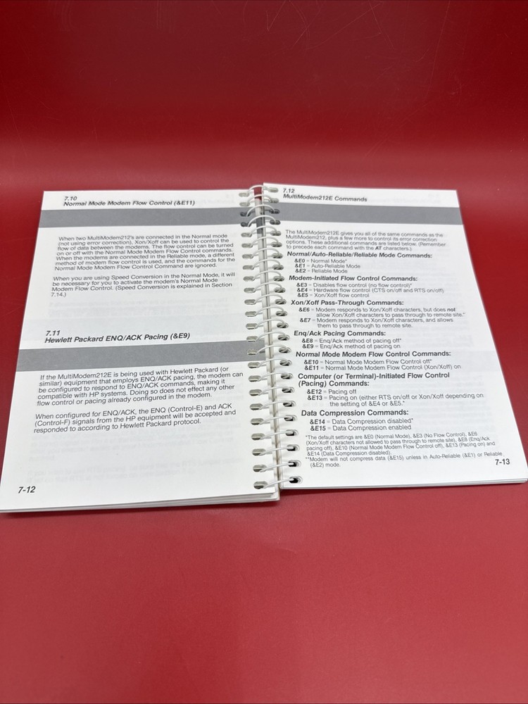 MultiTech Systems Multi Modem 212 212E Owner’s Manual Computer Vintage