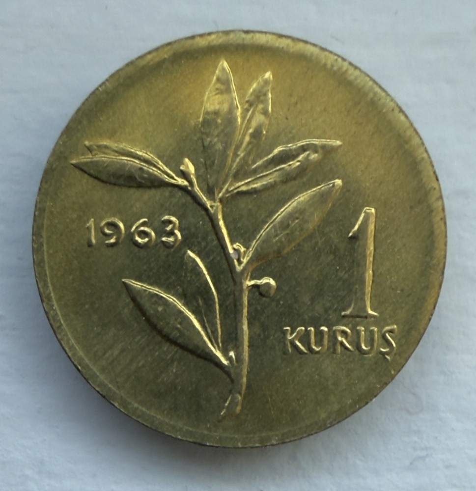 Uncirculated Turkey 1963 1 Kurus KM# 895 MS condition