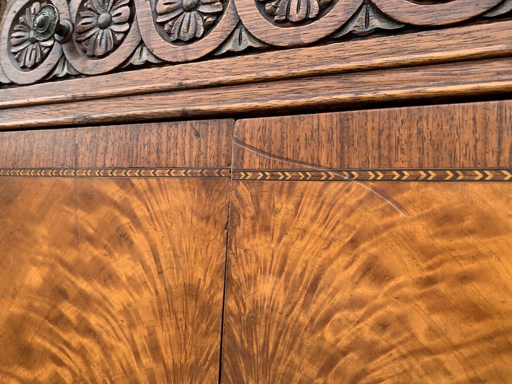 Antique Carved Wood Ornate Buffet Server WOW !!!!