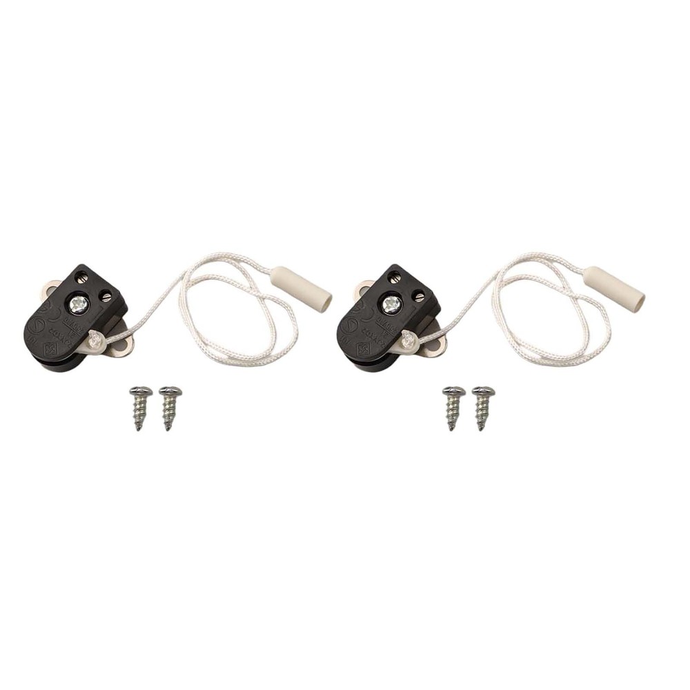2PCS Pull Switch with Cord for Lighting Control 2A 250V Compact Design