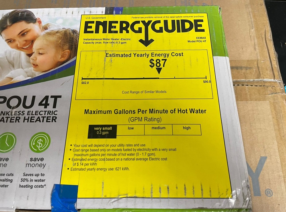 EcoSMART 120V 3.5kW Point-of-Use Tankless Electric Water Heater POU-4T EcoSMART
