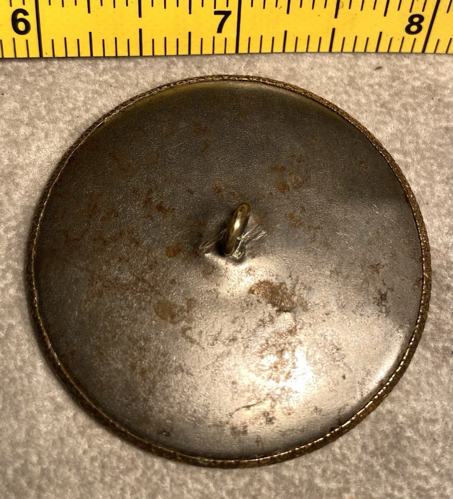 Antique Large Crown Metal Button