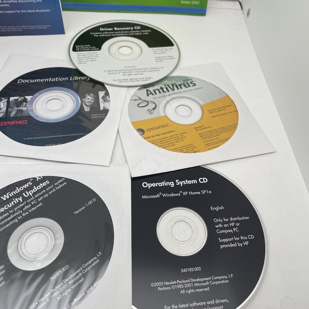 Vintage 2004 MS Windows XP Service Pack 2 Advanced Security Technologies CD + 5