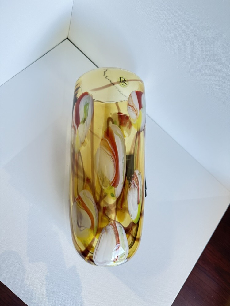 Large Amber Floral Design Art Studio