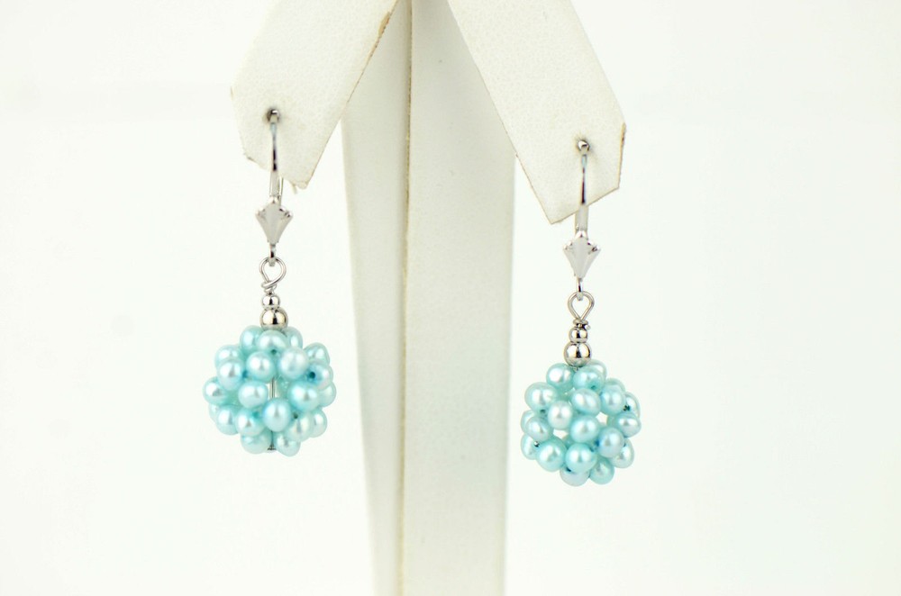 Sterling Silver Genuine Freshwater Earrings