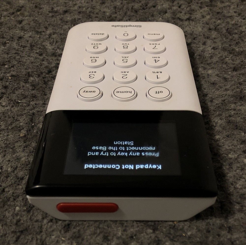 SimpliSafe SSKP3 Security Keypad Remote White Wireless