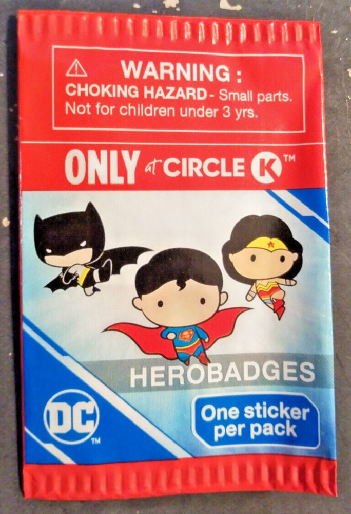 Circle K DC Comics Herobadges - 10 Sticker Lot