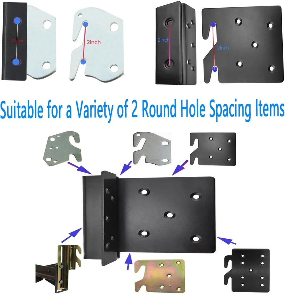 Rust-Resistant Bed Post Brackets with Double Hook Design - Easy Installation