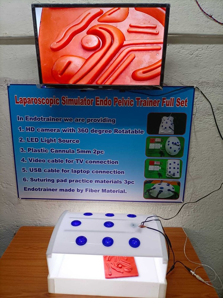 Laparoscopic Virtual Endotrainer Rectangular Shape with 5 Basic Training Set