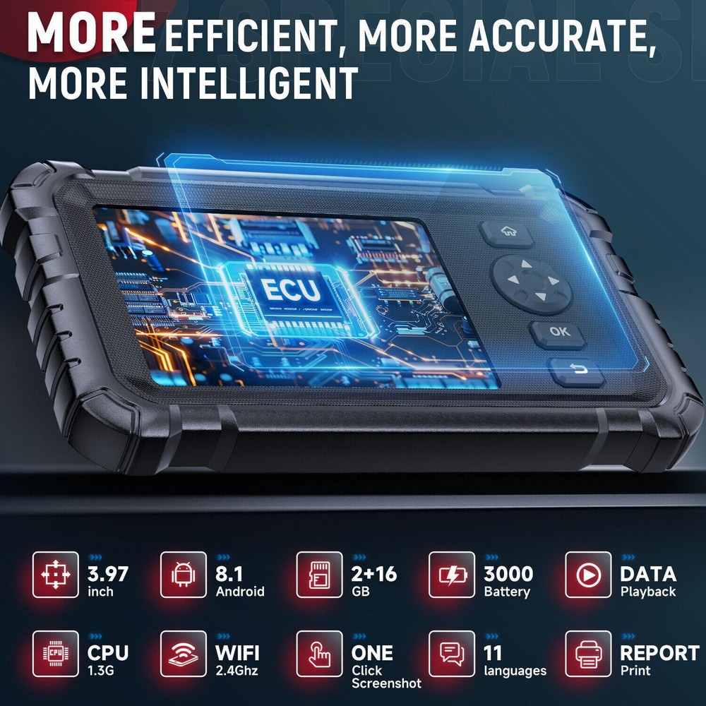 LAUNCH Diesel Truck Scanner Full HD OBD2 Diagnostic Code Reader DPF Regen 7Reset