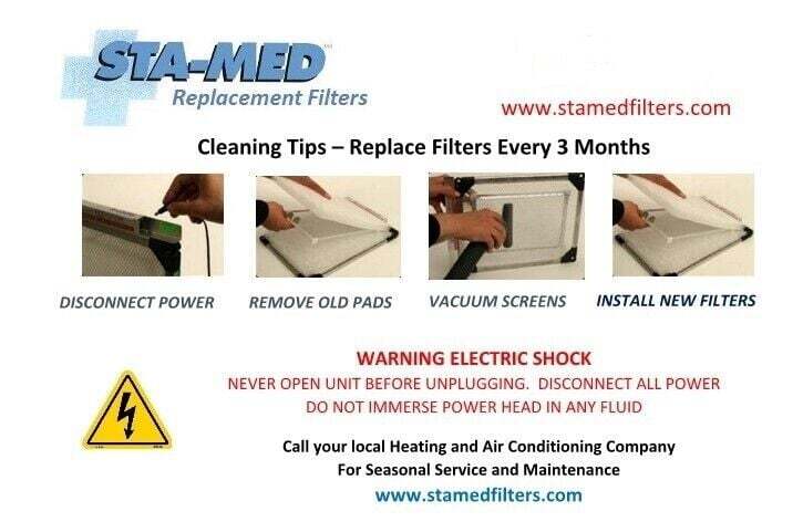 EnviroSept Replacement Filter Pads - High Quality 3 Changes 16x25