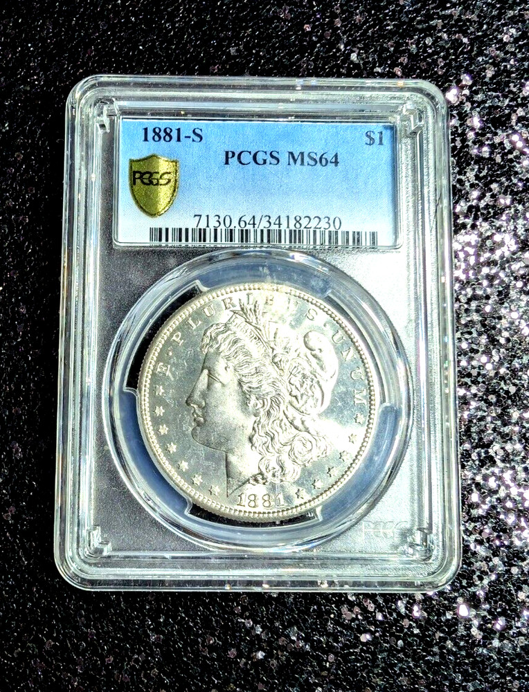 1881 S Morgan dollar    MS-64+