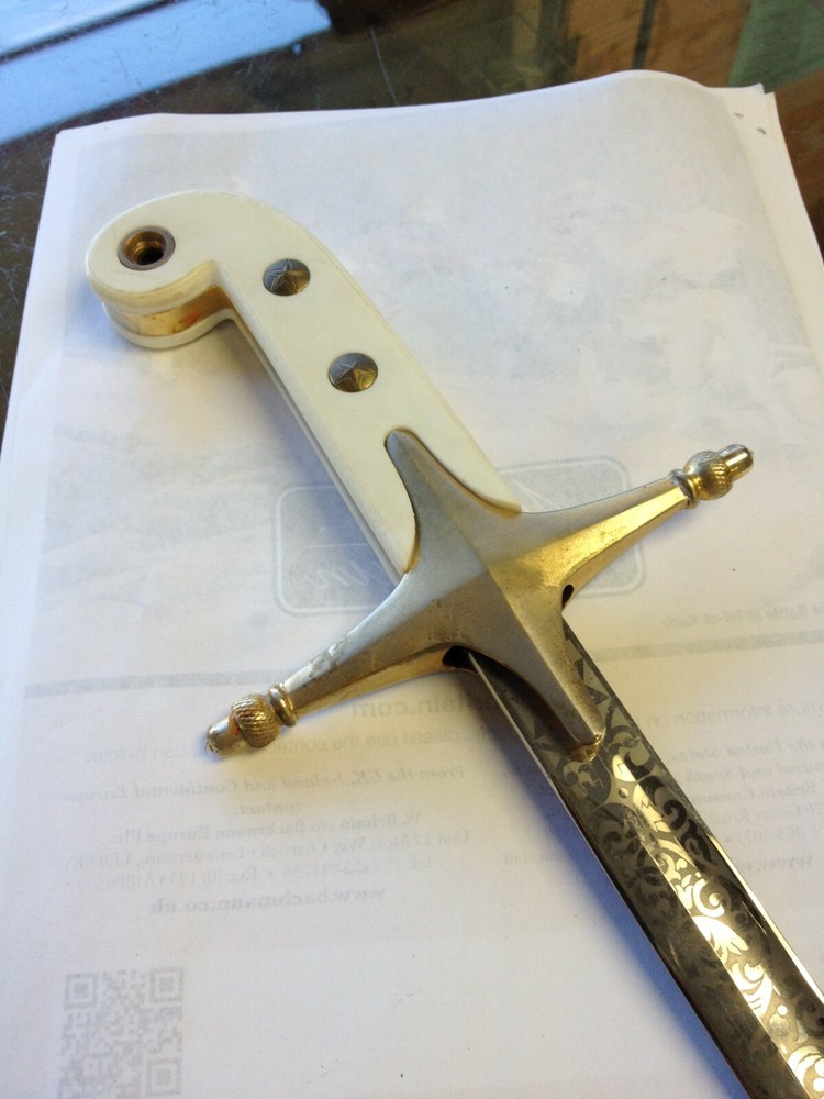 USMC Mameluke Replica Plastic Sword Grips (Pair)