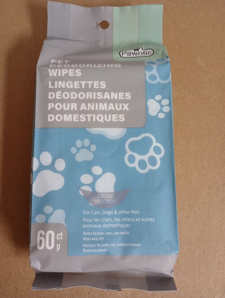 Pawrific 60ct. Pet Deodorizing Wipes