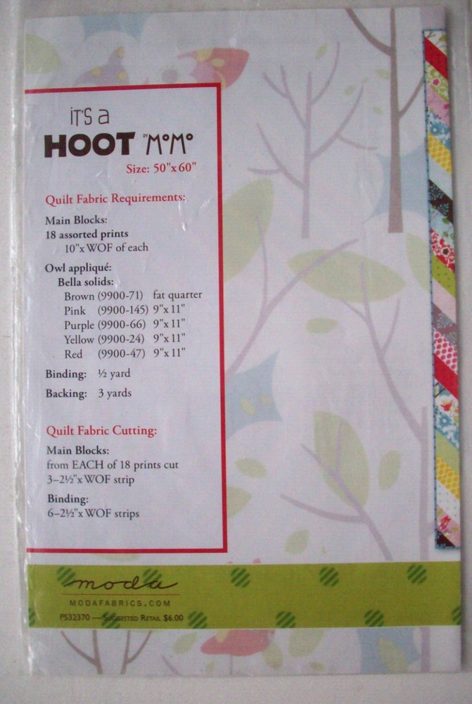 It's a Hoot OWL scrap quilt pattern *A11