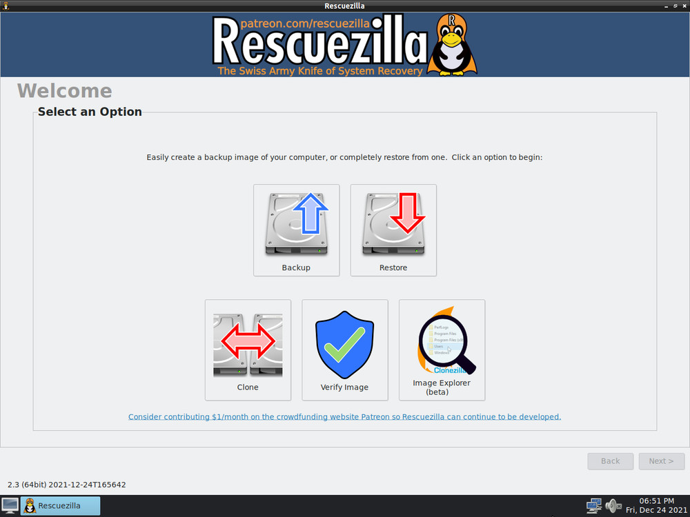 Rescuezilla Bootable LIVE USB - Disk Imaging - Backup/Restore - NEW - USB