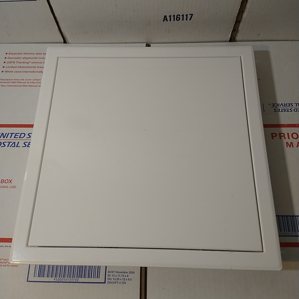 12'' x 12'' Inch White Metal Access Panel with Click Function - Easy Access Door