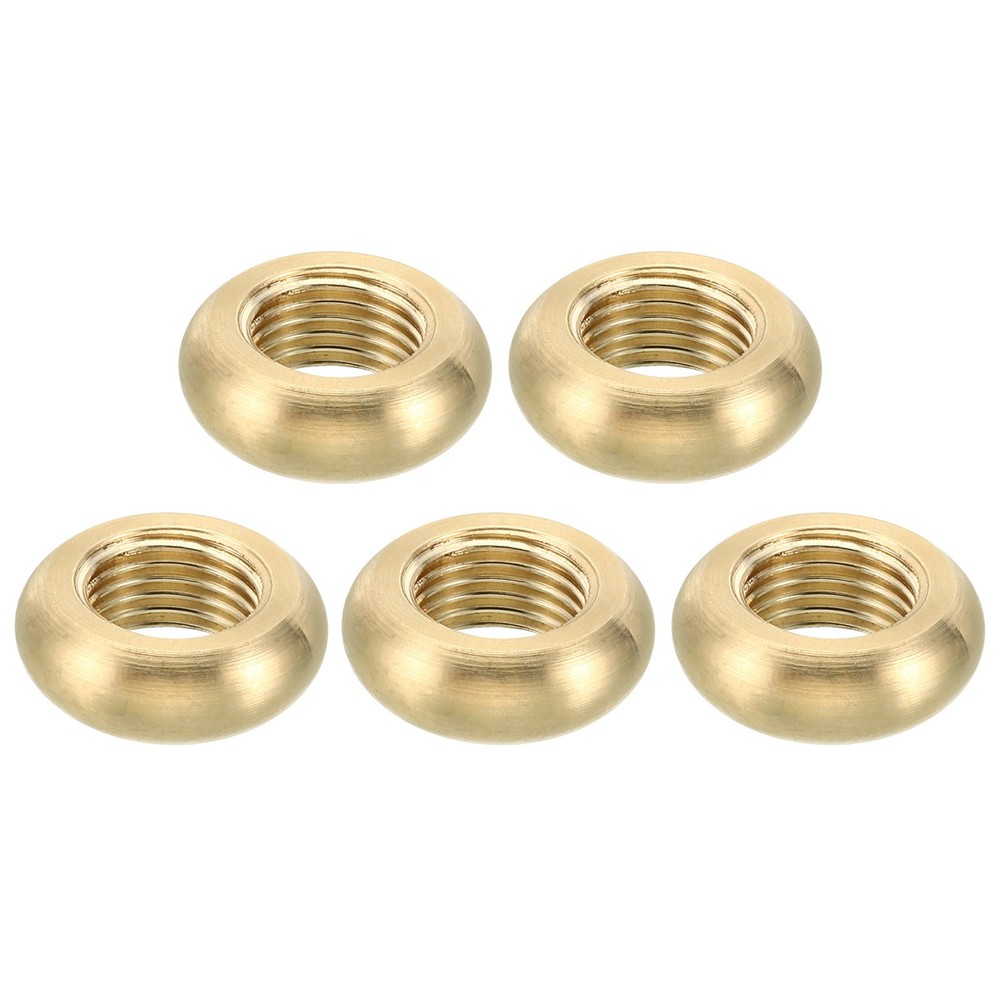 M10x1 Round Locknut 5pc Solid Brass Edge Flat Nut Thin Screw Lock Nut 16.5mmx6mm