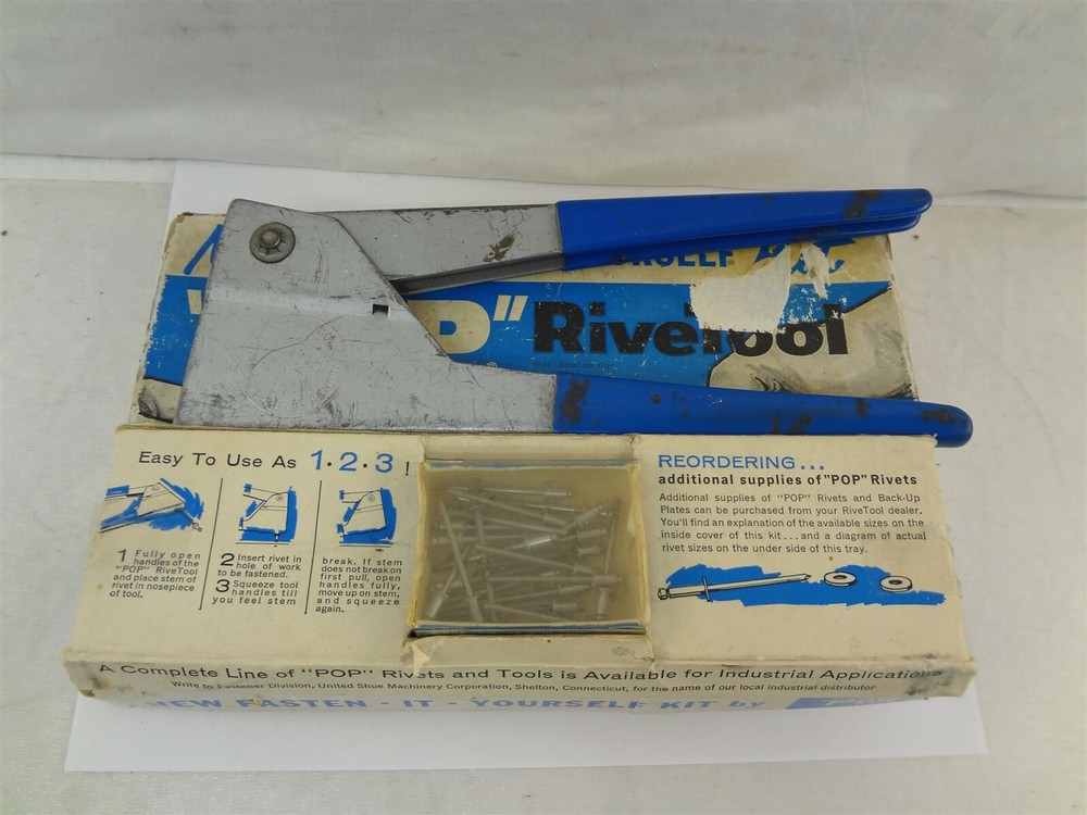 Vintage USM United Rivets POP Model 103 Rivetool Rivet Hand Tool