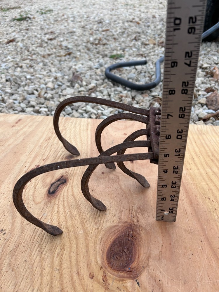 Cultivator Rake Head 5 THINES Rusty Rustic no handle Original Vintage Primitive