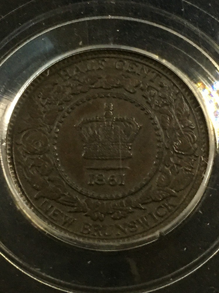 1861 CCCS Graded, New Brunswick ¢1/2 Cent, **MS-60** #3476