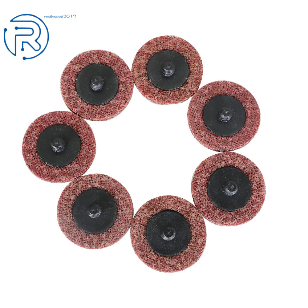 50Pcs 2Inch Medium Surface Conditioning Discs Roll Lock Grinder Sanding Pads