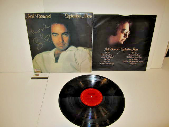NEIL DIAMOND-SIGNED- "SEPTEMBER MORN" LP VINYL- AUTHENTICATED HOLOGRAM AND CERT