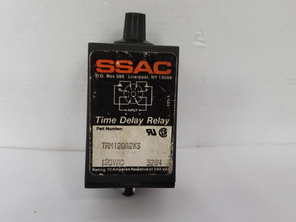 SSAC TRM120A2X3 TIME DELAY RELAY 120VAC