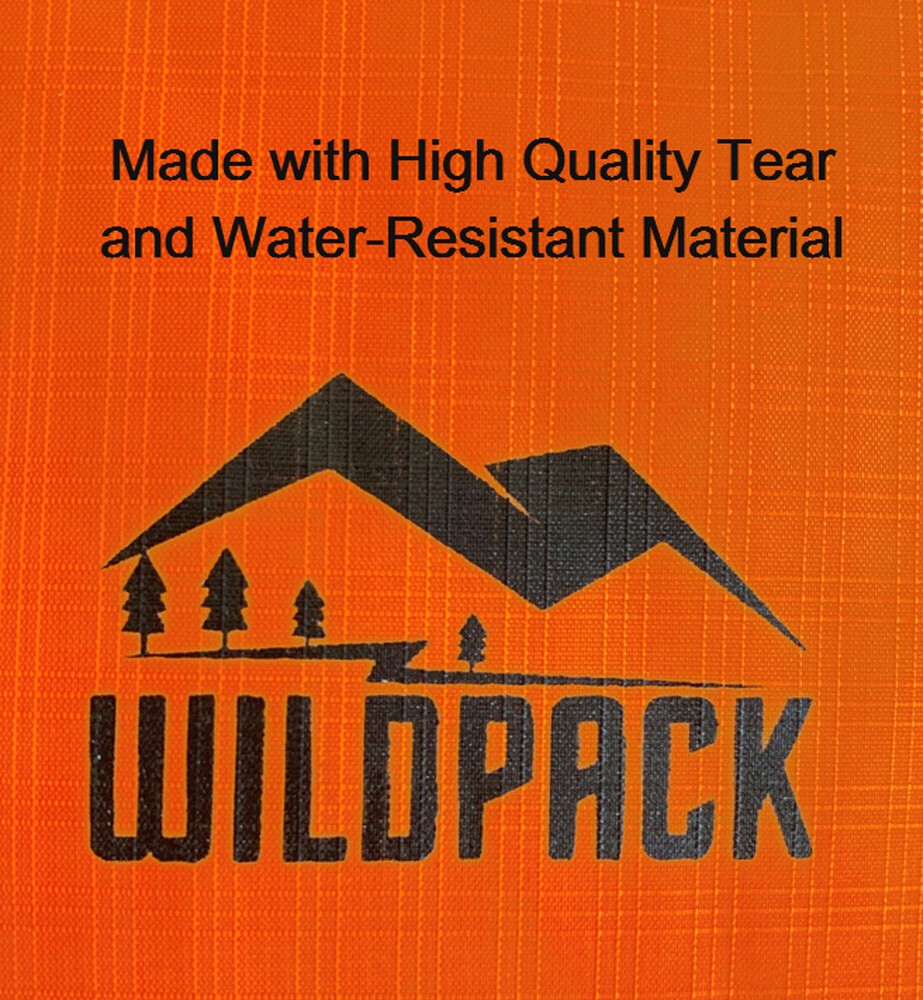 Backpack, Collapsible, Foldable Travel Pack, Packable, Durable--Orange