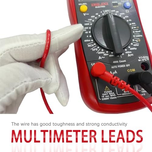2PCS Digital Multimeter Test Leads Set with 2PCS 10A Alligator Clips