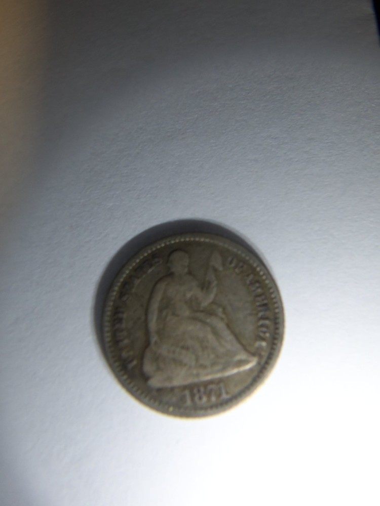 KEY DATE 1871 LIBERTY SEATED HALF DIME