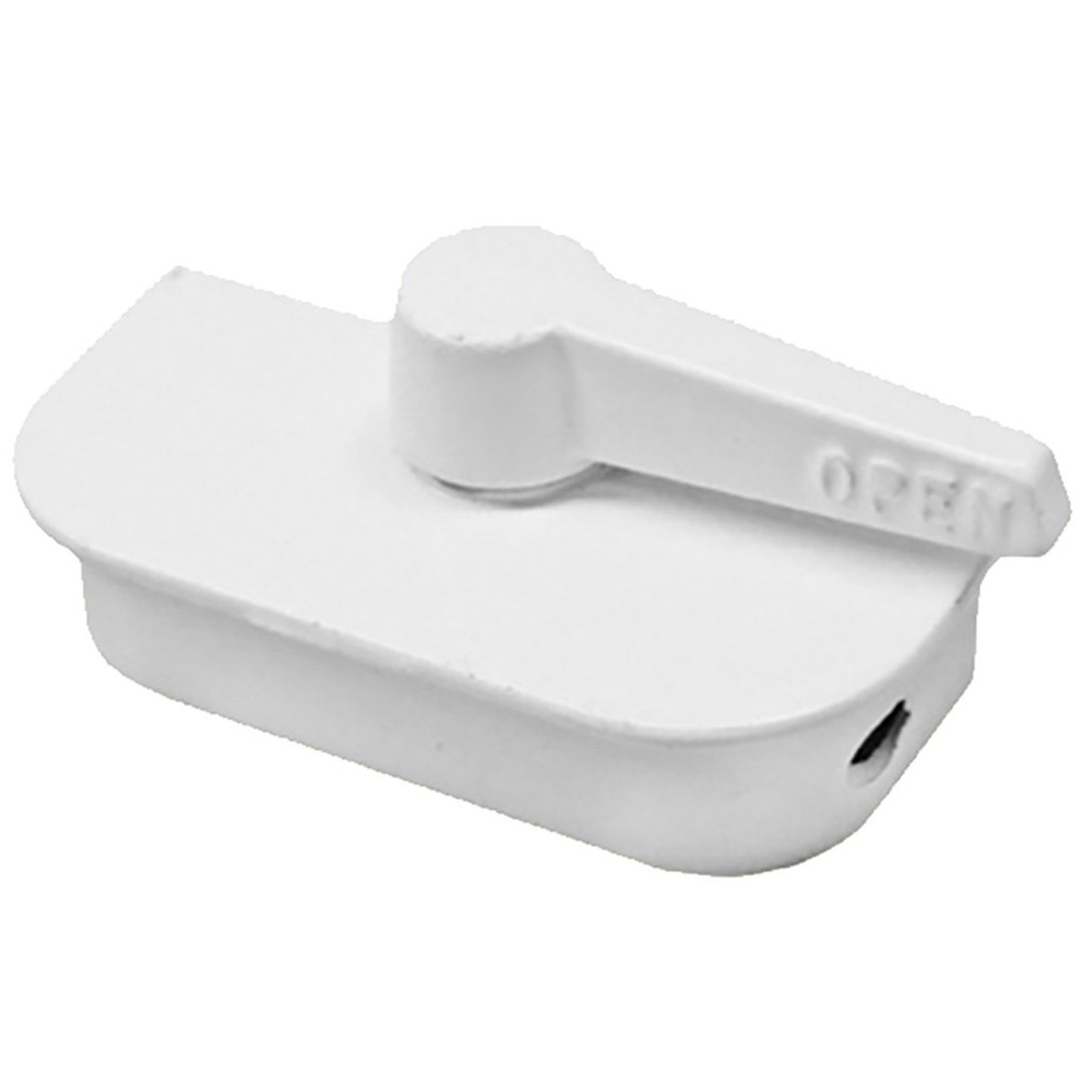 Crestline Recessed Flush Mount Style Sash Lock - White