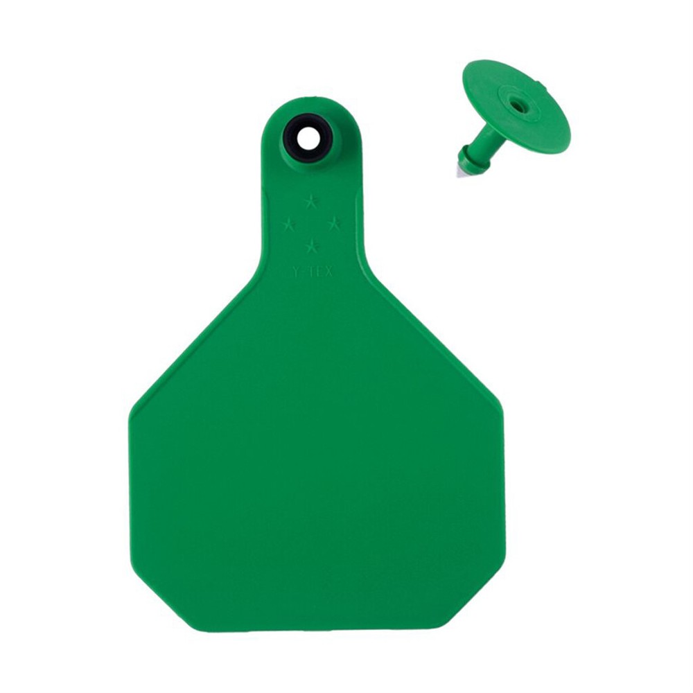 Y-Tex 4 Star Large Blank Cattle Tags 25 Count Green