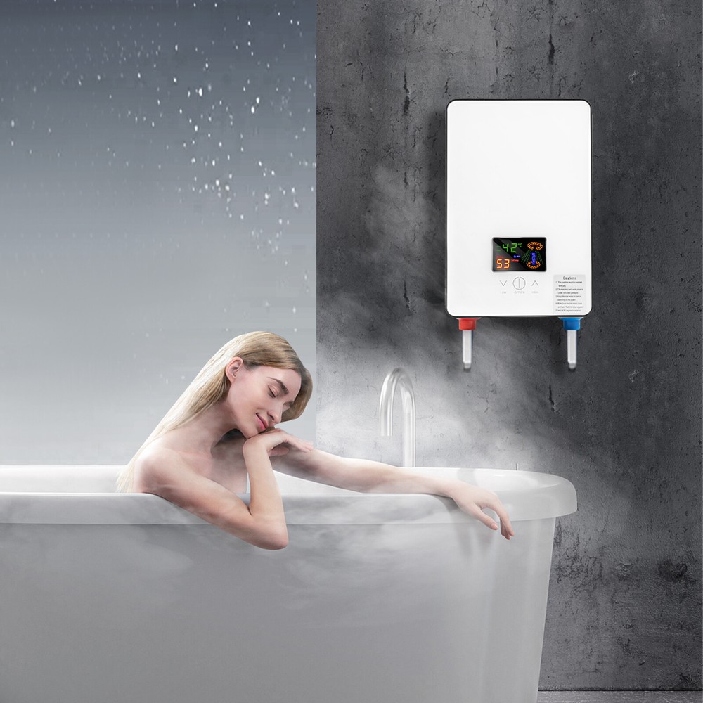 4500W 110V Whole House Electric Tankless Instant Water Heater with Shower Head